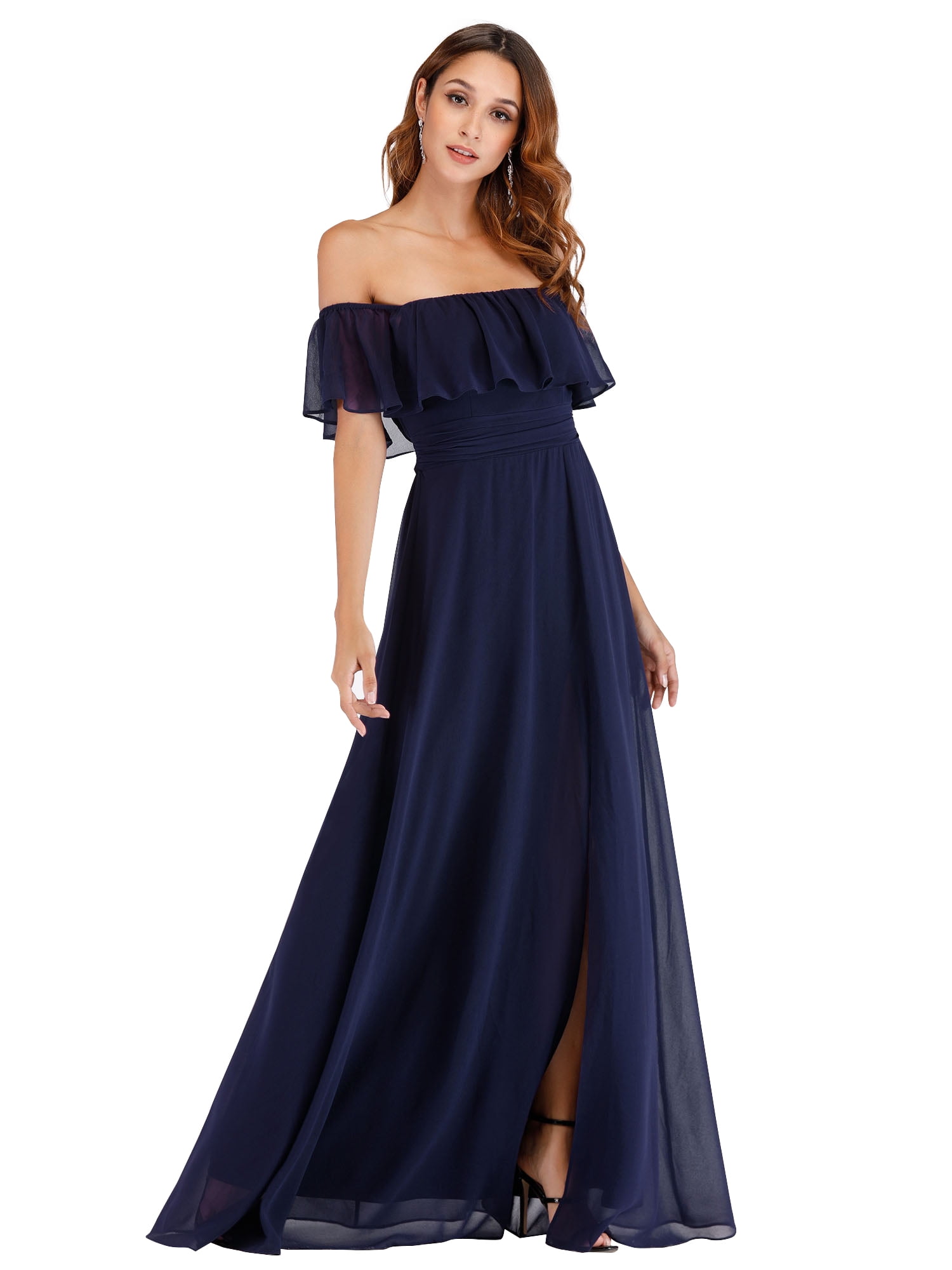 Ever-Pretty Womens Chiffon Outdoor Casual Dresses for Women 0968 Navy Blue  US10 - Walmart.com